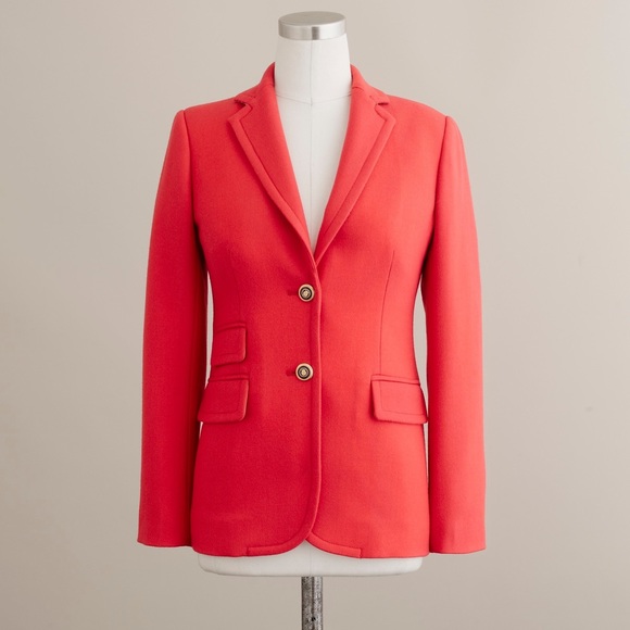 J.Crew Turquoise Jacket in Double Serg Wool 4 - Picture 2 of 8